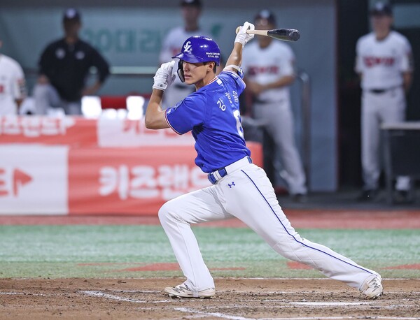 강한울은 2022시즌 3할대 타율로 맹활약했지만 지난 시즌엔 아쉬운 기록을 남겼다(사진=삼성