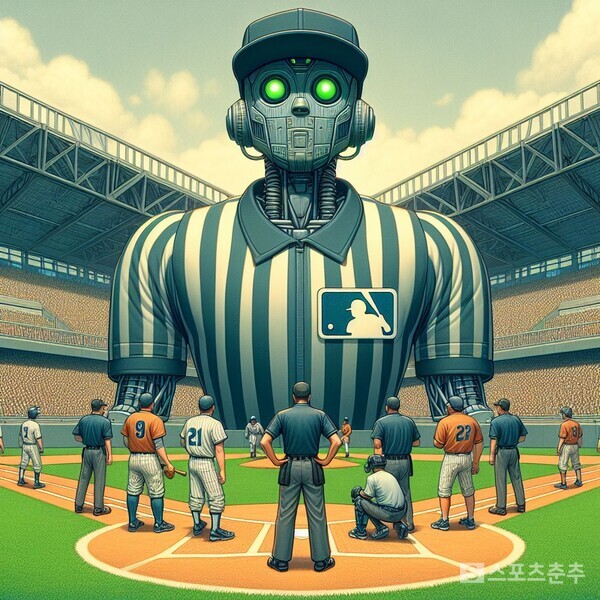 로봇심판이 올시즌 개막전부터 도입된다(사진=Bing AI)