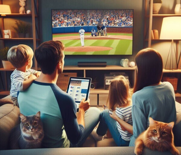 야구 디지털 콘텐츠를 즐기는 문화가 새로운 표준이 되고 있다(일러스트=Bing AI)