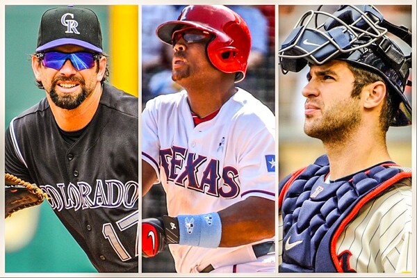 토드 헬튼과 벨트레, 그리고 마우어(사진=명예의 전당 SNS)