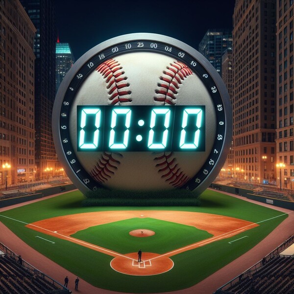 피치클락은 올해 전반기 시범 운영한다(사진=Bing AI)