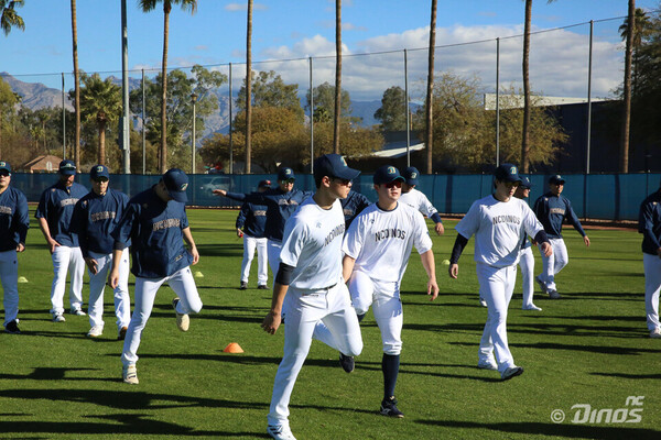 NC의 단체 훈련(사진=NC)