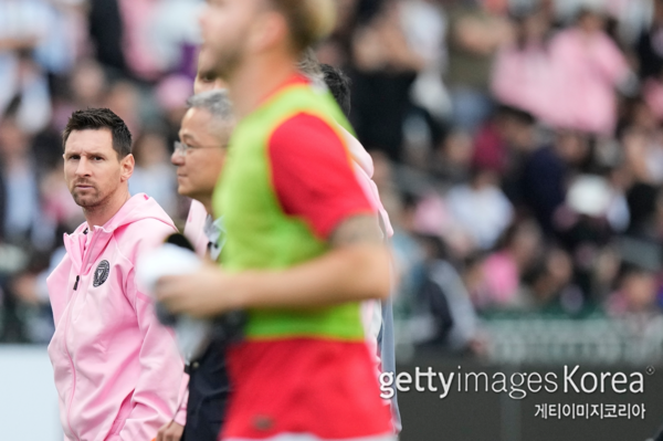 벤치만 지킨 메시(사진=게티이미지코리아)