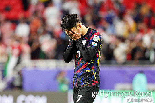 한국 축구 대표팀이 2023 카타르 아시안컵 준결승전 요르단과의 대결에서 0-2로 졌다(사진=게티이미지코리아)