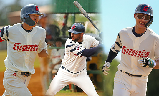 2024 롯데 외야를 책임질 김민석(사진 왼쪽부터), 빅터 레이예스, 윤동희(사진=롯데)