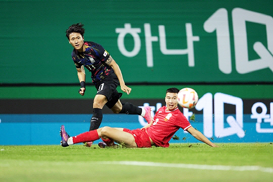 한국 U-23 축구 대표팀 에이스 정상빈(사진=대한축구협회)