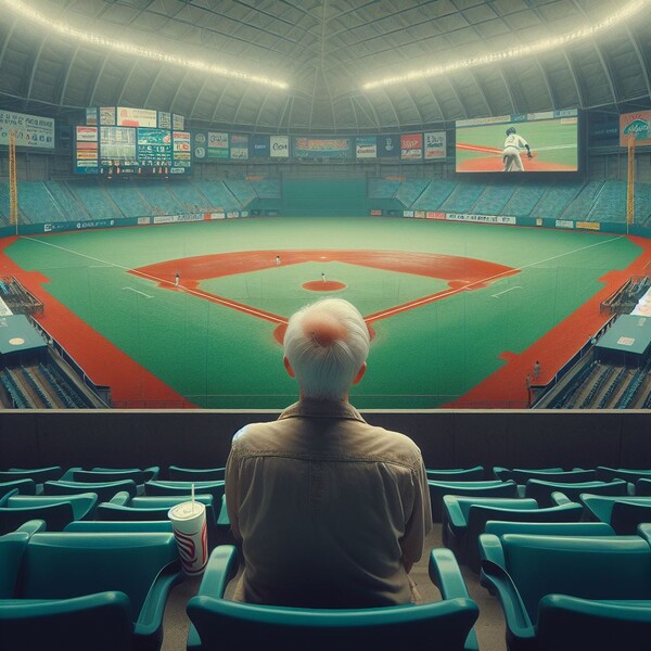 산업화, 수익화를 못하면 먼 미래에 한국야구는 노인들과 소수의 팬만 보는 종목이 될 수 있다(사진=Bing AI)