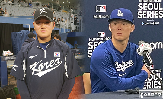 두산 신인투수 김택연(사진 왼쪽부터)의 롤 모델은 다저스 야마모토 요시노부다(사진=스포츠춘추 DB)