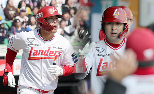 SSG 클린업 타선을 책임지고 있는 한유섬(사진 왼쪽부터), 최정(사진=SSG)