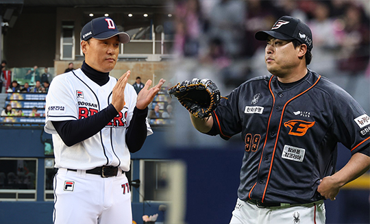 두산 이승엽 감독(사진 왼쪽부터), 한화 좌완 류현진(사진=두산, 한화)