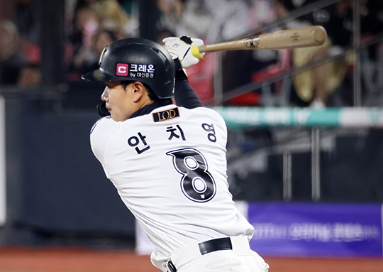 12일 3안타 활약을 펼친 KT 외야수 안치영(사진=KT)