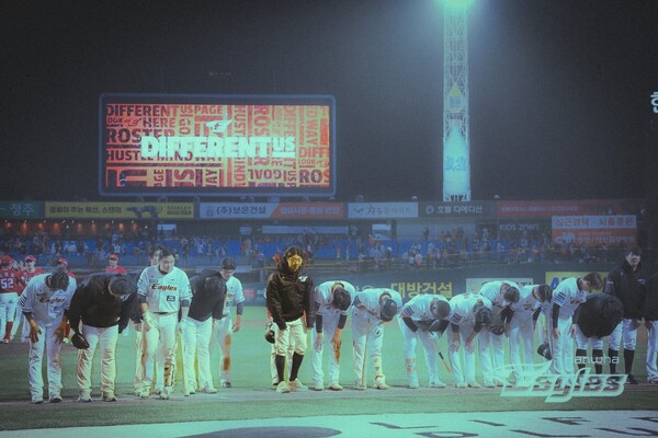 4월 이후 부진으로 9위까지 추락한 한화(사진=한화)