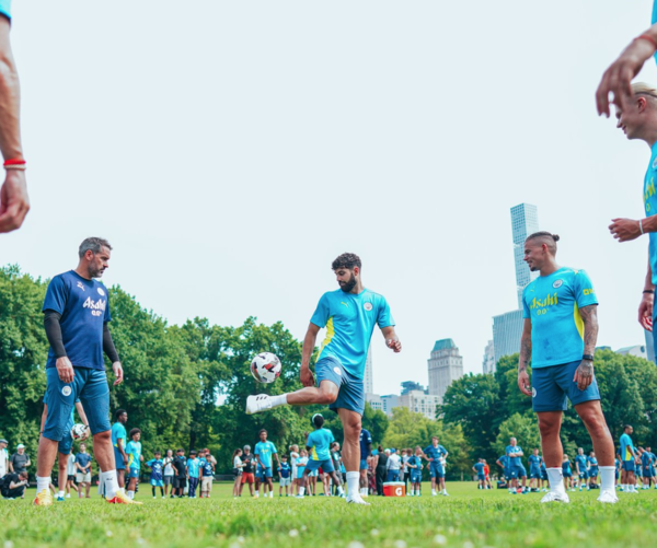 미국에 와서 친선경기를 치른 맨시티(사진=맨체스터시티 SNS)