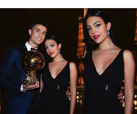 발롱도르를 수상한 호날두와 그의 여자친구 조지나 (사진 = 인스타그램)