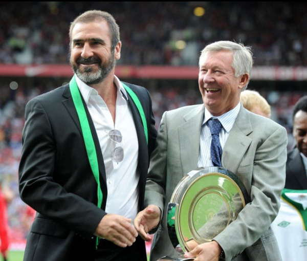 칸토나가 SNS에 올린 사진. 퍼거슨 감독과의 좋았던 한 때(사진=에릭 칸토나 SNS)