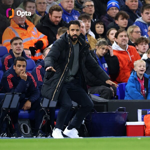 맨유 데뷔전에서 쓴맛을 본 아모림 감독(사진=옵타스포츠 SNS)