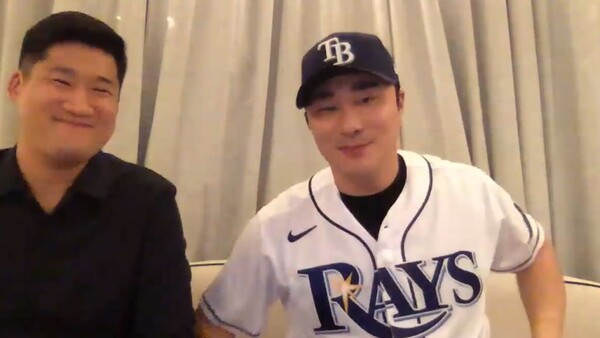 화상 기자회견을 진행한 김하성(사진=MLB.com)