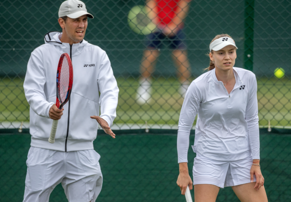 부코프 코치와 옐레나 리바키나(사진=테니스닷컴)