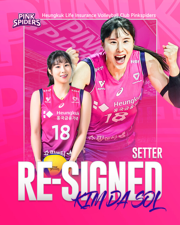 재계약에 성공한 김다솔, 문지윤, 신연경(사진=흥국생명)