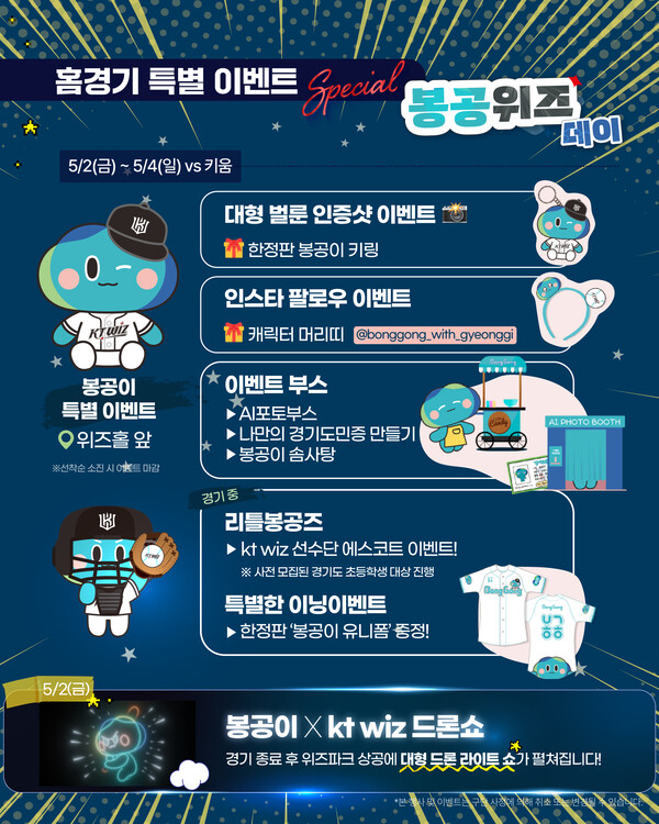 KT 위즈가 경기도와 손잡고 이벤트를 마련했다(사진=KT)