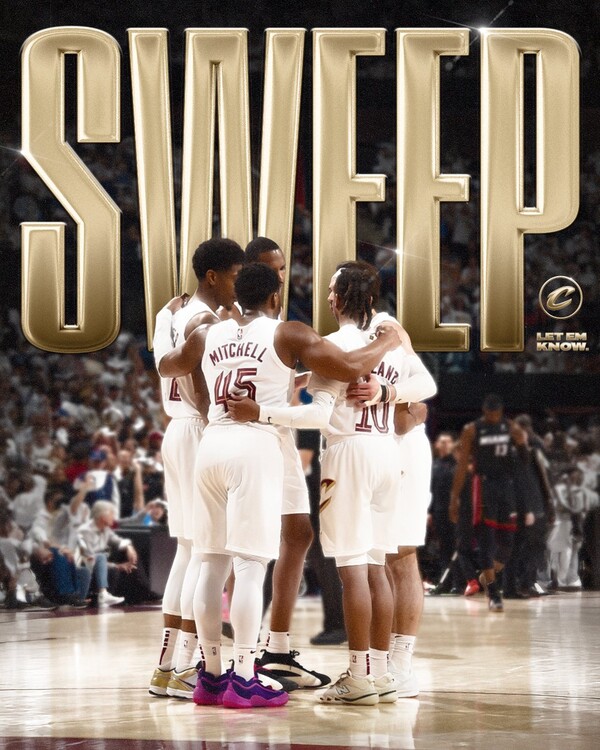 2라운드에 진출한 클리블랜드(사진=클리블랜드 캐벌리어스 SNS)