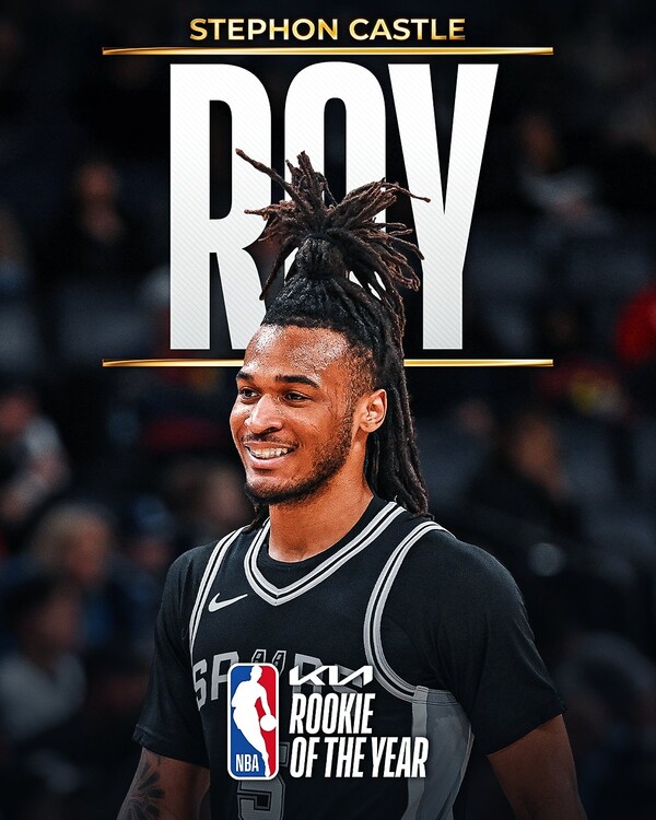 신인왕을 차지한 스테픈 캐슬(사진=NBA 공식 SNS)