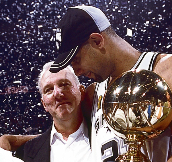 포포비치와 팀 던컨의 전성기(사진=샌안토니오 스퍼스 SNS)