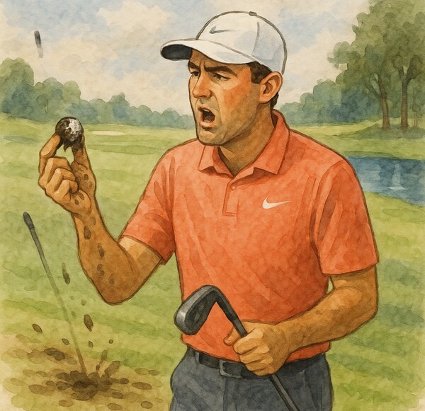 PGA 챔피언십이 '머드볼' 논란으로 시끄럽다(사진=ChatGPT 생성 이미지)