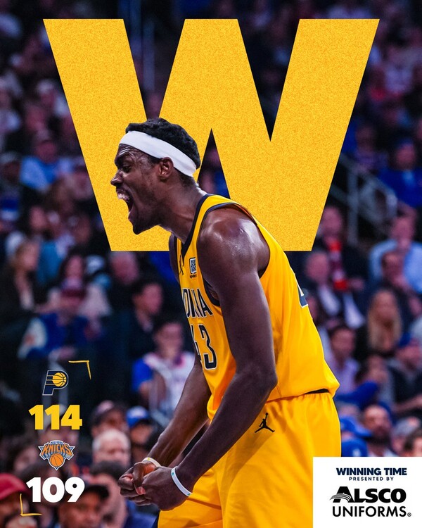 2차전에서도 승리를 거둔 인디애나 페이서스(사진=인디애나 페이서스 SNS)