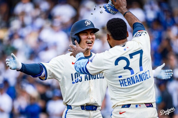 혜성, 해바라기씨를 받아라!(사진=LA 다저스 SNS)