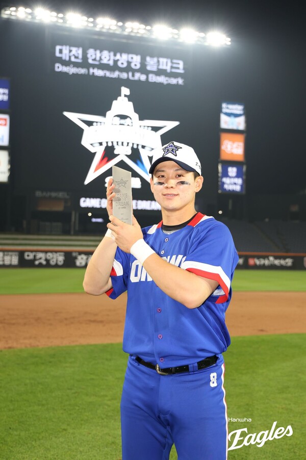 대학팀의 MVP 김동휘(사진=한화)