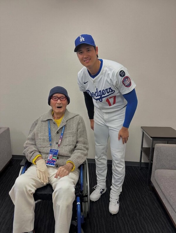 생전의 나가시마와 오타니(사진=오타니 쇼헤이 SNS)