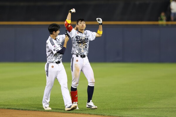 끝내기의 주인공 김민석(사진=두산)