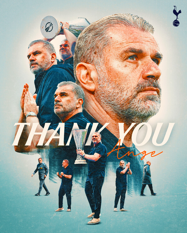 안제 포스테코글루 감독이 결국 경질됐다(사진=토트넘 홋스퍼 SNS)