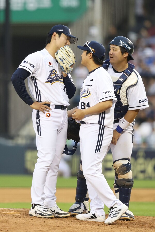 두산 베어스의 국내 에이스 곽빈이 시즌 첫 승리로 팀의 남은 시즌 희망을 밝혔다(사진=두산)