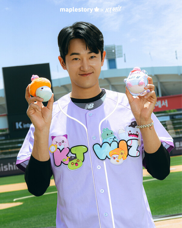 KT 위즈는 16일 오는 20일부터 22일까지 수원KT위즈파크에서 열리는 NC 다이노스와의 홈 3연전을 '메이플스토리 데이'로 개최한다(사진=KT)