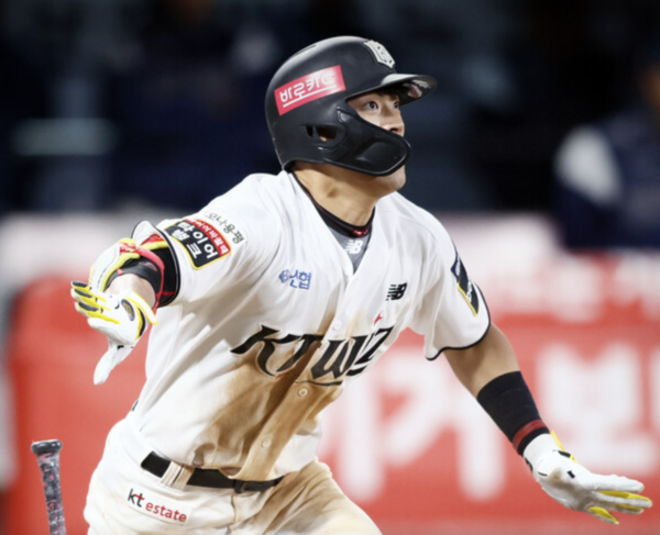 끝내기 안타를 기록한 천성호(사진=KT)