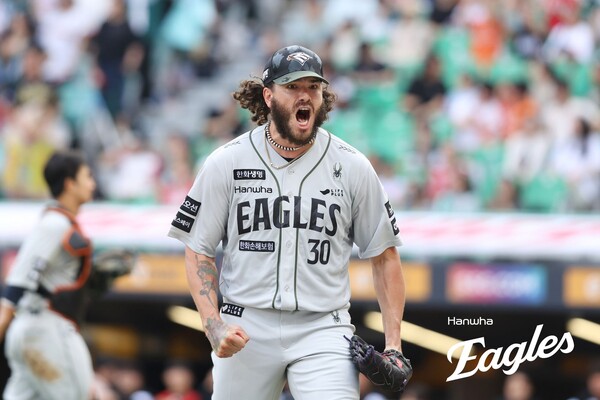 코디 폰세의 포효(사진=한화)