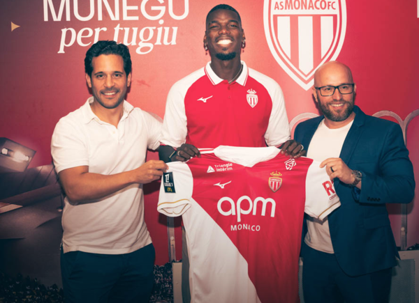 포그바가 6월 29일(한국시간) AS 모나코와 2년 계약을 체결했다(사진=AS 모나코 SNS)
