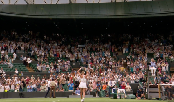 승자 야스트렘스카(사진=윔블던 중계화면)