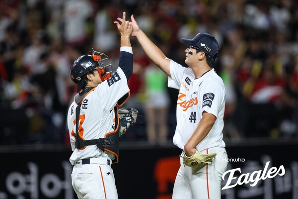 마무리 김서현이 22세이브째를 기록했다(사진=한화)