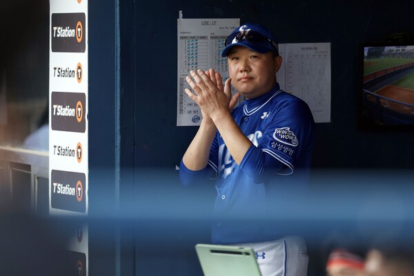 박진만 감독 계약 마지막 해 우승을 노렸던 삼성 라이온즈가 기대와는 정반대의 처참한 성적으로 전반기를 마감했다(사진=삼성)