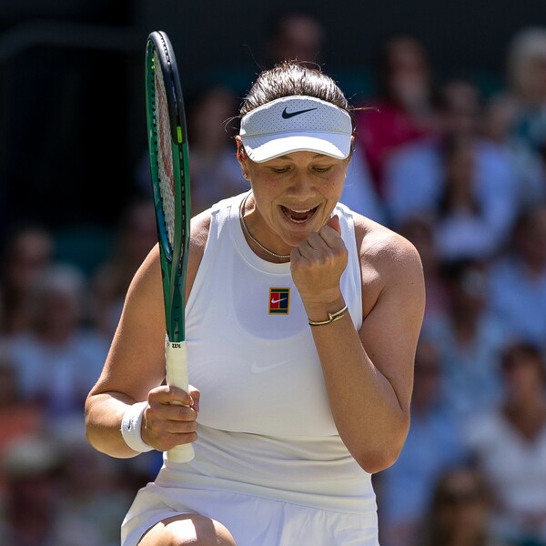 23세의 아만다 아니시모바(미국)가 세계 1위 아리나 사발렌카(벨라루스)를 제압했다(사진=윔블던 SNS)