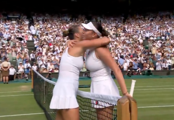 23세의 아만다 아니시모바(미국)가 세계 1위 아리나 사발렌카(벨라루스)를 제압했다(사진=윔블던 SNS)