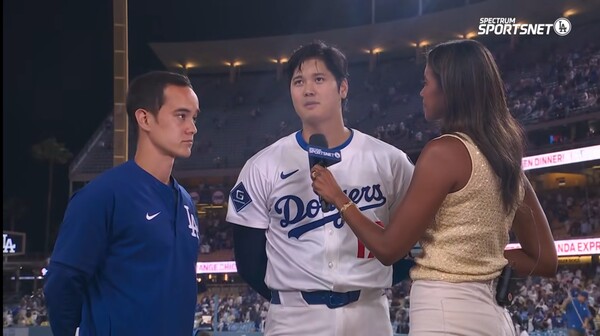 5경기 연속 홈런이라는 개인 최고 기록을 세우며 다저스 프랜차이즈 타이 기록을 달성했다(사진=MLB 중계방송 화면)