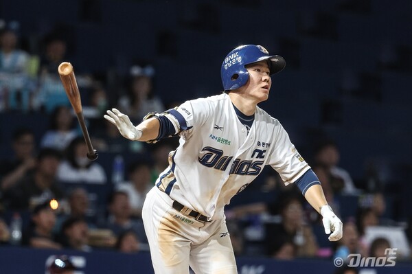 NC 다이노스는 7월 26일 창원NC파크에서 열린 키움 히어로즈와의 홈경기에서 박민우의 9회말 끝내기 2점 홈런에 힘입어 8대 6으로 극적인 승리를 거뒀다(사진=NC)