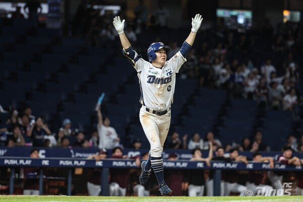 NC 다이노스는 7월 26일 창원NC파크에서 열린 키움 히어로즈와의 홈경기에서 박민우의 9회말 끝내기 2점 홈런에 힘입어 8대 6으로 극적인 승리를 거뒀다(사진=NC)