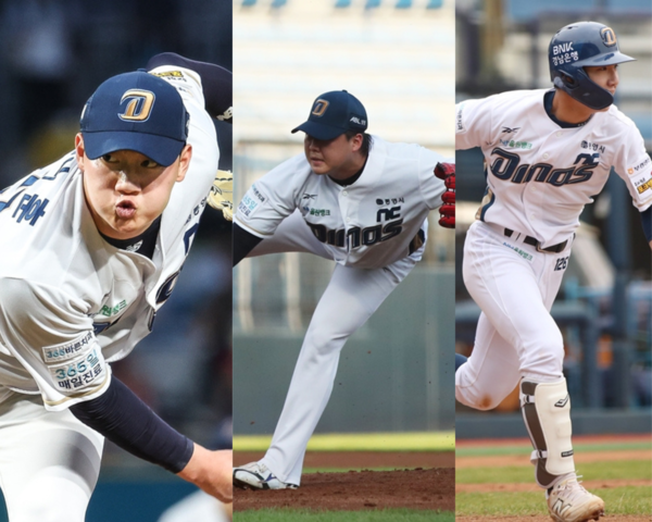 이번 트레이드를 통해 KIA로 가게 된 김시훈과 한재승, 정현창. (사진=NC 다이노스)