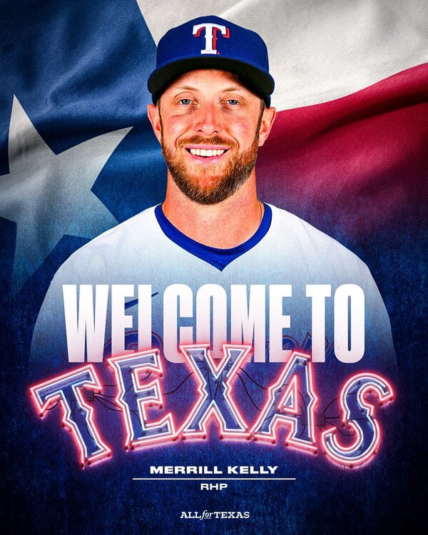 트레이드로 애리조나에서 텍사스로 향하게 된 메릴 켈리. (사진=텍사스 레인저스 SNS)