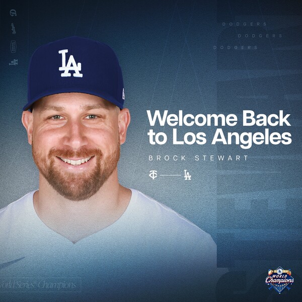 트레이드를 통해 LA 다저스로 돌아온 브록 스튜어트. (사진=LA 다저스 SNS 캡쳐)